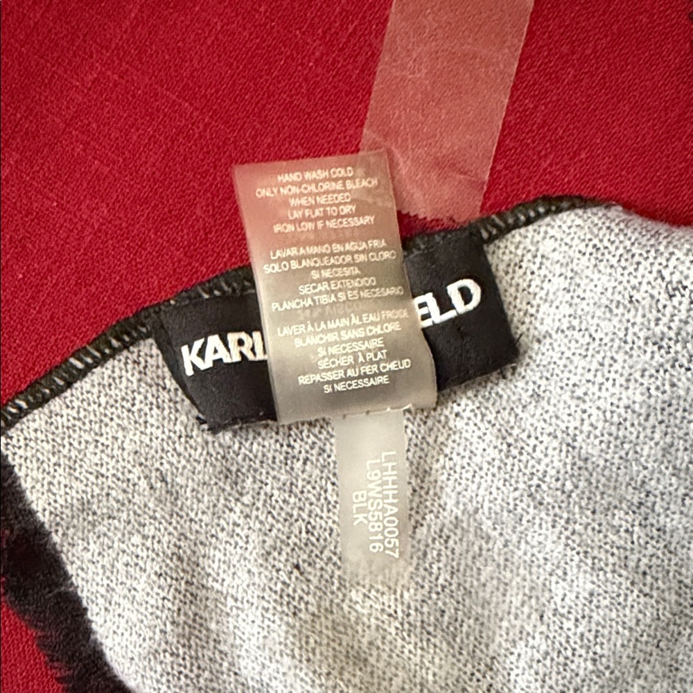 Karl Lagerfeld Black Scarf - Picture 4 of 6
